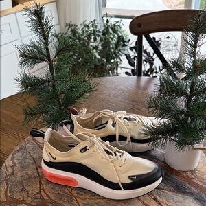 Nike Black and Cream Sneakers with Orange and Nlack Details. Like new.